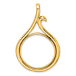 $10 US Liberty Eagle Prong Set Curled Teardrop Coin Bezel in 14k Yellow Gold