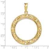 $10 US Liberty Eagle Prong Set Encased Filigree Coin Bezel in 14k Yellow Gold