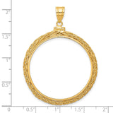 $20 US St Gaudens Double Eagle Screw Top Chain Coin Bezel in 14k Yellow Gold