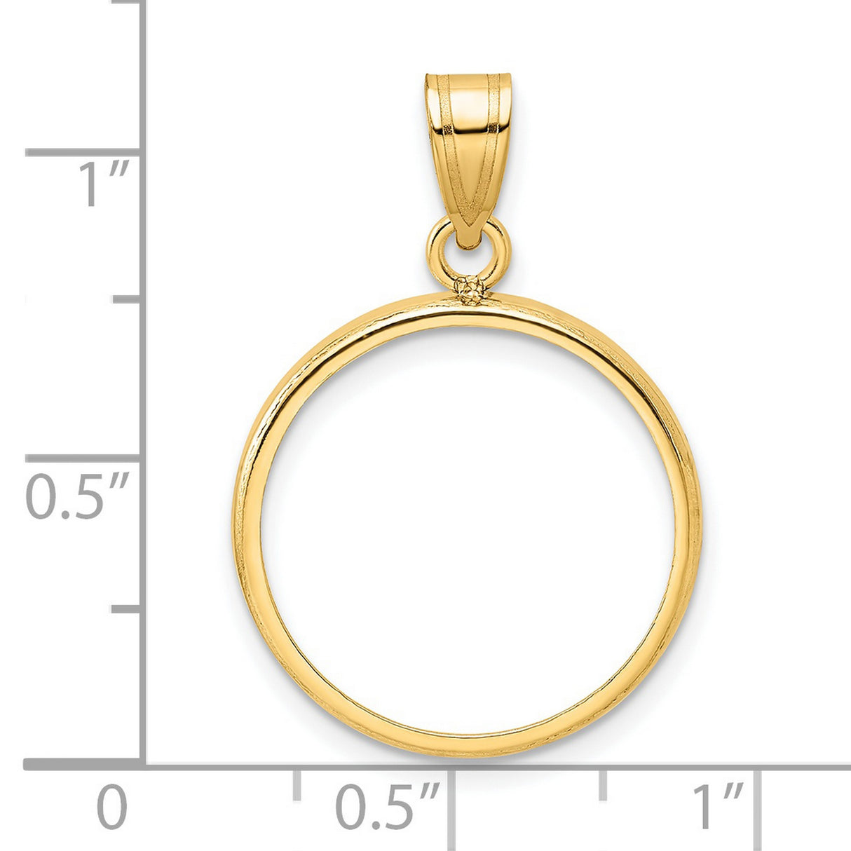 Mexican Peso Prong Set Plain Polished Coin Bezel in 14k Yellow Gold