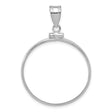 $10 US Indian Eagle Screw Top Reeded Border Coin Bezel in 14k White Gold