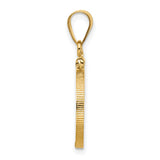 2.5 Pecos Mexican Peso Screw Top Reeded Border Coin Bezel in 14k Yellow Gold