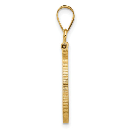 Mexican Peso Screw Top Reeded Border Coin Bezel in 14k Yellow Gold