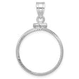 $5 US Liberty Half Eagle Screw Top Diamond-Cut Faceted Coin Bezel in 14k White Gold