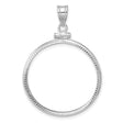 $10 US Indian Eagle Screw Top Diamond-Cut Faceted Coin Bezel in 14k White Gold