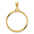  Mexican Peso Screw Top Diamond-Cut Faceted Coin Bezel in 14k Yellow Gold