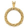 $10 US Indian Eagle Prong Set Chain Link Coin Bezel in 14k Yellow Gold