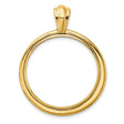 1/2 oz $25 American Buffalo Prong Set Concentric Coin Bezel in 14k Yellow Gold