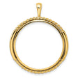 1/2 oz $25 American Buffalo Prong Set Double Twist Coin Bezel in 14k Yellow Gold