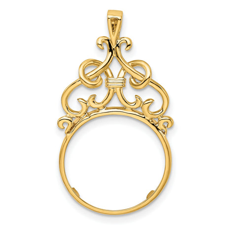 1/20 oz 5 Australian Nugget Prong Set Filigree Coin Bezel in 14k Yellow Gold