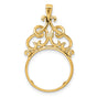 1/20 oz 5 Australian Nugget Prong Set Filigree Coin Bezel in 14k Yellow Gold