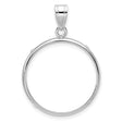 1/4 oz $10 American Buffalo Prong Set Plain Polished Coin Bezel in 14k White Gold