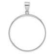 1 oz $50 American Buffalo Prong Set Plain Coin Bezel in 14k White Gold