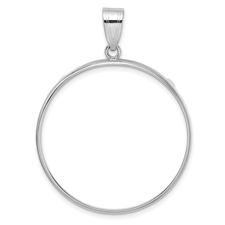 1 oz $50 American Buffalo Prong Set Plain Coin Bezel in 14k White Gold