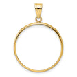 1/2 oz 50 Australian Nugget Prong Set Plain Coin Bezel in 14k Yellow Gold