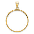 1/2 oz $25 American Buffalo Prong Set Plain Polished Coin Bezel in 14k Yellow Gold