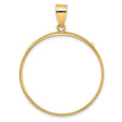 1 oz $50 American Buffalo Prong Set Plain Coin Bezel in 14k Yellow Gold