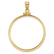 1 oz Australian Nugget Screw Top Reeded Border Coin Bezel in 14k Yellow Gold