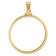 1 oz $50 American Buffalo Screw Top Reeded Border Coin Bezel in 14k Yellow Gold