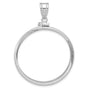 1 oz Krugerrand Screw Top Diamond-Cut Faceted Coin Bezel in 14k White Gold