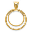 1/10 oz Krugerrand Prong Set Double Circle Coin Bezel in 14k Yellow Gold