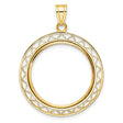 1/4 oz $10 American Buffalo Prong Set Fancy Wire Coin Bezel in 14k Yellow Gold